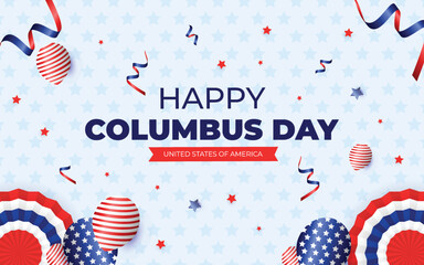 Happy Columbus Day National Usa Holiday