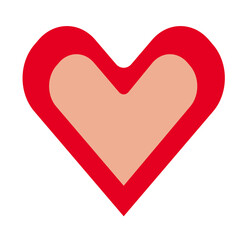 Heart icon. PNG with transparent background.