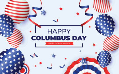 Happy Columbus Day National Usa Holiday