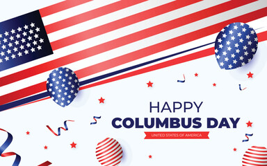 Happy Columbus Day National Usa Holiday
