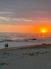Naklejka premium sunset on the beach