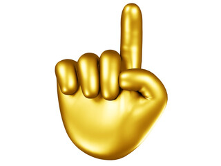 金色のワンポイントのハンドサイン