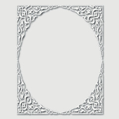 Frame, in the style of an ornament, Vector illustration eps 10, Art.