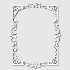 Frame, in the style of an ornament, Vector illustration eps 10, Art.