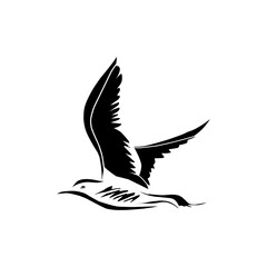 seagull logo icon designs vector