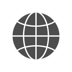 Globe or world glyph icon