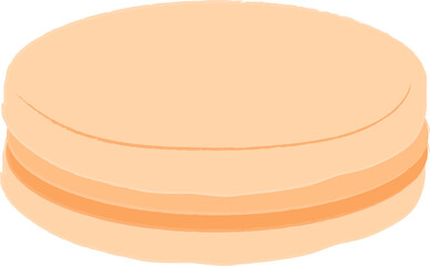 Macarons,  illustration in a cartoon style. Logo for cafes, restaurants, coffee shops, catering.