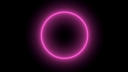 Neon energy glowing line on black background. Futuristic flow and laser jet for overlay effect