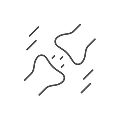 Obraz premium Nerve synapse line outline icon