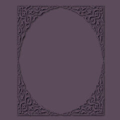 Frame, in the style of an ornament, Vector illustration eps 10, Art.