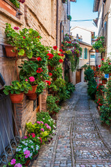Fototapeta premium Magic of Spello, an ancient medival village in Umbria