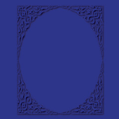 Frame, in the style of an ornament, Vector illustration eps 10, Art.