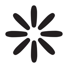 Abstract stylized flower design. PNG with transparent background.