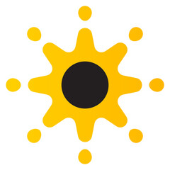 Abstract stylized flower design. PNG with transparent background.