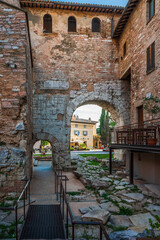 Naklejka premium Magic of Spello, an ancient medival village in Umbria