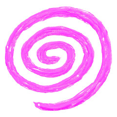 Spiral design element on transparent background