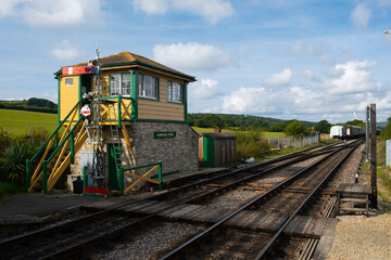 Fototapeta na wymiar Train signals on the railway 