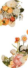 Retro Bouquets Daisies Fern Orange Ranunculus Beige Peonies Callas Greenery Roses Narcissus