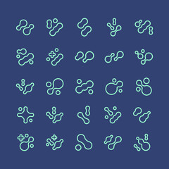 Prebiotic, microbe, lactobacillus linear icon