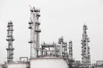 Industrial zone,The equipment of oil refining,Close-up of industrial pipelines of an oil-refinery plant,Detail of oil pipeline with valves in large oil refinery.