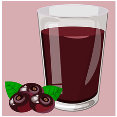 blueberry juice in a transparent glass