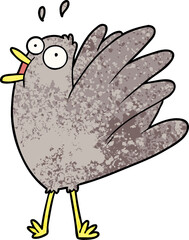 cartoon bird squawking