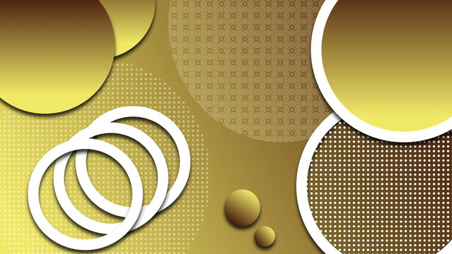 Green Gold Gradient Circles Background