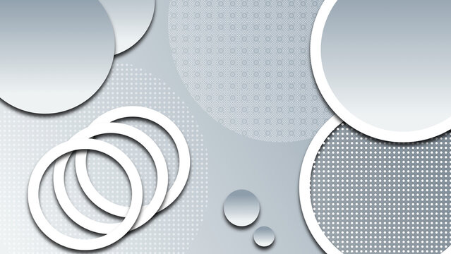 Silver Gradient Circles Background