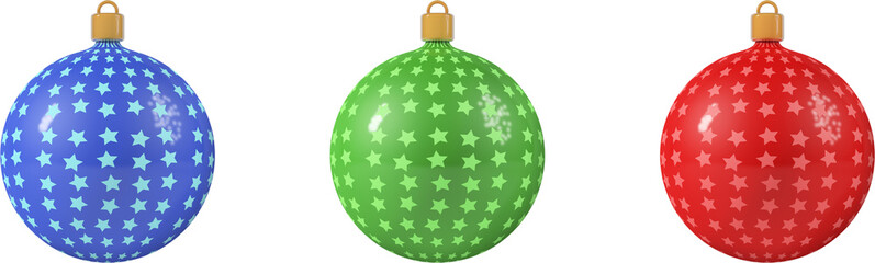 Christmas balls with stars