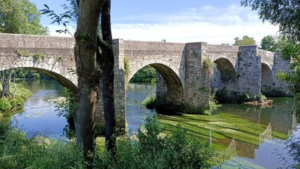 Fototapeta na wymiar Ponte Maceiras en Negreira, Galicia