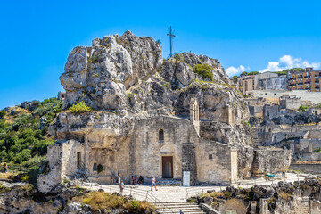 Felsenkirche Santa Maria di Idris im Sasso Caveoso von Matera in der Basilikata in Süditalien