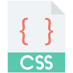 CSS File Colored Vector Icon