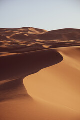 Dunas del desierto de Marruecos. Moroccan desert dunes.