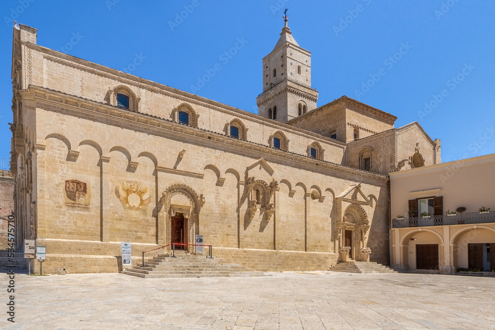 Wall mural Kathedrale Santa Maria della Bruna im Sasso Barisano von Matera in der Basilikata in Süditalien