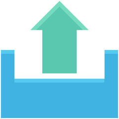 File Uploading Colored Vector Icon