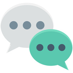 Chat Bubble Colored Vector Icon