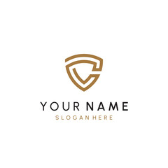 C or CC Letter Initial Logo Design, Vector Template