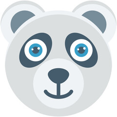 Panda Colored Vector Icon