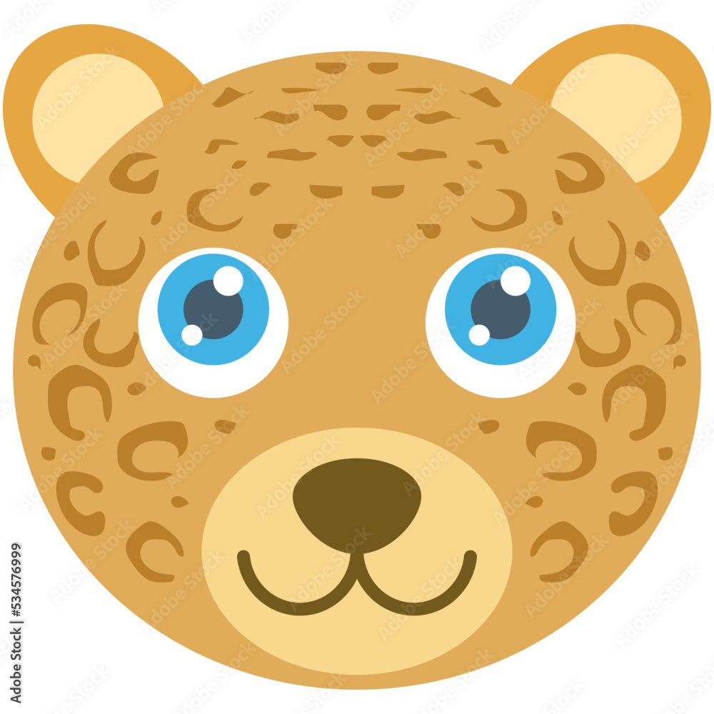 Wall mural bear colored vector icon