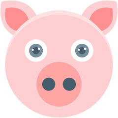 Pig Colored Vector Icon
