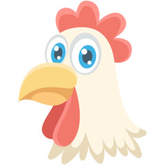 Rooster Colored Vector Icon