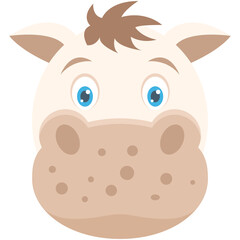 Hippo Colored Vector Icon