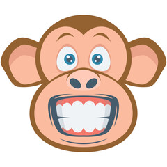 Baboon Colored Vector Icon
