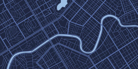 View from above the map buildings. Detailed view of city from above. City top view. Abstract background. Map navigation to own house. Flat style, Vector, illustration isolated.