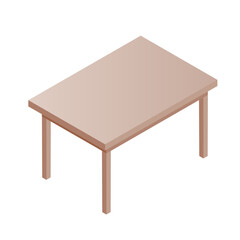 Furniture isometric illustration. PNG with transparent background. 