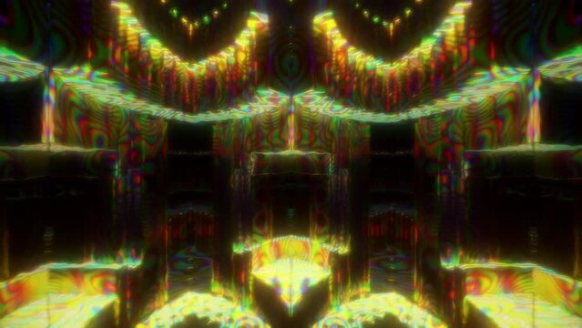Psychedelic 3D Mandala abstract background 360 Rotating pov Layers 4k meditation Patterns for Spiritual Experiences and hypnotizing vj loop art