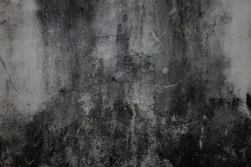 Fototapeta premium A weathered concrete wall with cracks and peeling paint, showing signs of age and decay.