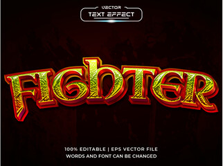 Fighter 3D Editbel Text Effect