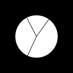 black and white pie chart