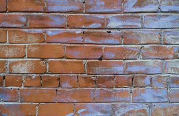 Fototapeta premium Old red brick wall background texture